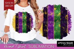 Mardi Gras Round Tshirt Background - Carnival PNG Product Image 1