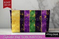 Mardi Gras Cosmetic Bag - Carnival Makeup Bag PNG Product Image 1