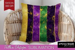 Mardi Gras Pillow Sublimation - Carnival Pillow Cover PNG Product Image 1