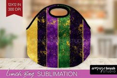 Mardi Gras Lunch Bag - Carnival Lunch Bug PNG Sublimation Product Image 1