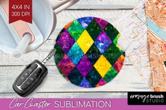 Mardi Gras Car Coaster - Carnival Coaster PNG Sublimation Product Image 1
