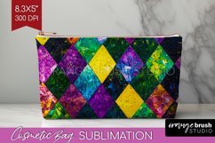 Mardi Gras Cosmetic Bag - Carnival Makeup Bag PNG Product Image 1