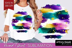 Mardi Gras Round Tshirt Background - Carnival PNG Product Image 1