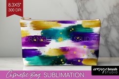 Mardi Gras Cosmetic Bag - Carnival Makeup Bag PNG Product Image 1