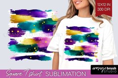 Mardi Gras Square Tshirt Background - Carnival PNG Product Image 1