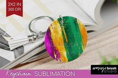 Mardi Gras Keychain PNG - Carnival Keychain Sublimation Product Image 1