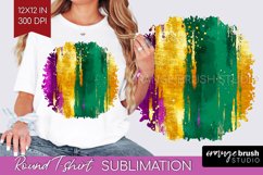 Mardi Gras Round Tshirt Background - Carnival PNG Product Image 1
