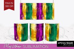 Mardi Gras Mug Wrap - Carnival Mug PNG Sublimation Product Image 1
