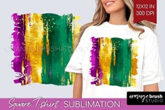 Mardi Gras Square Tshirt Background - Carnival PNG Product Image 1