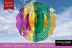 Mardi Gras Wind Spinner Sublimation PNG - Carnival Round Product Image 1