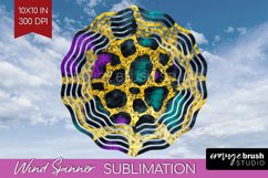 Mardi Gras Wind Spinner Sublimation PNG - Carnival Round Product Image 1