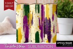 Mardi Gras Tumbler Wrap - Carnival Tumbler PNG Sublimation Product Image 1