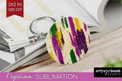 Mardi Gras Keychain PNG - Carnival Keychain Sublimation Product Image 1