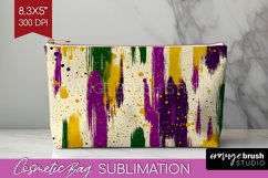 Mardi Gras Cosmetic Bag - Carnival Makeup Bag PNG Product Image 1