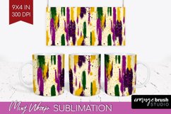 Mardi Gras Mug Wrap - Carnival Mug PNG Sublimation Product Image 1
