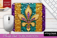 Mardi Gras Mouse Pad Sublimation - Carnival Mousepad PNG Product Image 1