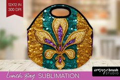 Mardi Gras Lunch Bag - Carnival Lunch Bug PNG Sublimation Product Image 1