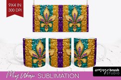 Mardi Gras Mug Wrap - Carnival Mug PNG Sublimation Product Image 1