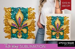 Mardi Gras Tote Bag - Carnival Tote Bag PNG Sublimation Product Image 1