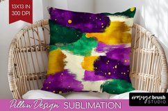 Mardi Gras Pillow Sublimation - Carnival Pillow Cover PNG Product Image 1