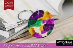 Mardi Gras Keychain PNG - Carnival Keychain Sublimation Product Image 1