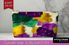 Mardi Gras Cosmetic Bag - Carnival Makeup Bag PNG Product Image 1