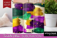 Mardi Gras Tumbler Wrap - Carnival Tumbler PNG Sublimation Product Image 1