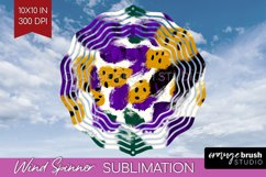 Mardi Gras Wind Spinner Sublimation PNG - Carnival Round Product Image 1