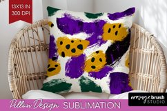 Mardi Gras Pillow Sublimation - Carnival Pillow Cover PNG Product Image 1