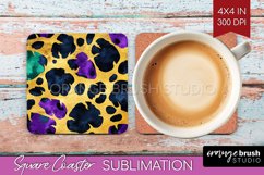 Mardi Gras Square Coaster - Carnival Coaster PNG Sublimation Product Image 1