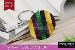 Mardi Gras Keychain PNG - Carnival Keychain Sublimation Product Image 1