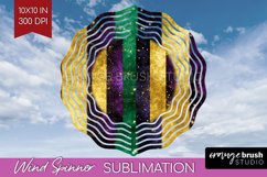 Mardi Gras Wind Spinner Sublimation PNG - Carnival Round Product Image 1