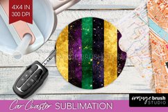 Mardi Gras Car Coaster - Carnival Coaster PNG Sublimation Product Image 1