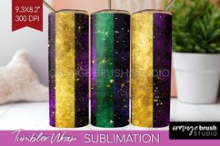Mardi Gras Tumbler Wrap - Carnival Tumbler PNG Sublimation Product Image 1