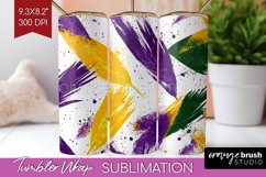Mardi Gras Tumbler Wrap - Carnival Tumbler PNG Sublimation Product Image 1