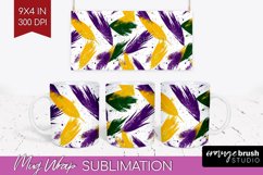 Mardi Gras Mug Wrap - Carnival Mug PNG Sublimation Product Image 1