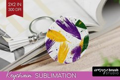 Mardi Gras Keychain PNG - Carnival Keychain Sublimation Product Image 1
