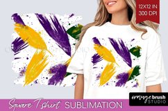 Mardi Gras Square Tshirt Background - Carnival PNG Product Image 1