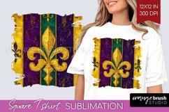 Mardi Gras Square Tshirt Background - Carnival PNG Product Image 1