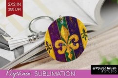 Mardi Gras Keychain PNG - Carnival Keychain Sublimation Product Image 1