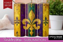 Mardi Gras Tumbler Wrap - Carnival Tumbler PNG Sublimation Product Image 1
