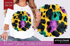 Mardi Gras Round Tshirt Background - Carnival PNG Product Image 1