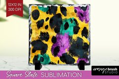 Mardi Gras Slate PNG - Carnival Square Slate Sublimation Product Image 1