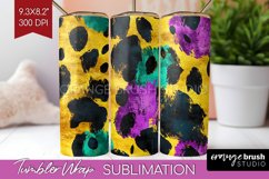 Mardi Gras Tumbler Wrap - Carnival Tumbler PNG Sublimation Product Image 1