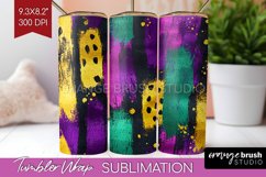 Mardi Gras Tumbler Wrap - Carnival Tumbler PNG Sublimation Product Image 1