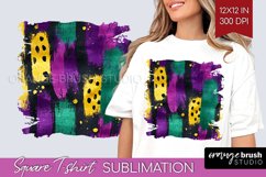 Mardi Gras Square Tshirt Background - Carnival PNG Product Image 1