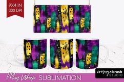 Mardi Gras Mug Wrap - Carnival Mug PNG Sublimation Product Image 1