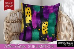 Mardi Gras Pillow Sublimation - Carnival Pillow Cover PNG Product Image 1