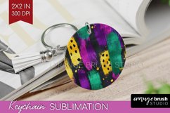 Mardi Gras Keychain PNG - Carnival Keychain Sublimation Product Image 1