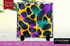 Mardi Gras Slate PNG - Carnival Square Slate Sublimation Product Image 1